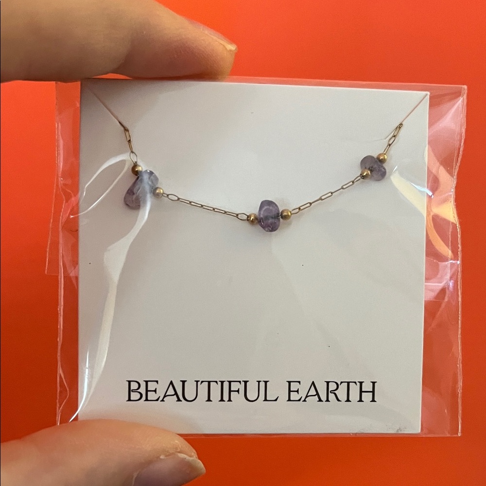 Purple and Gold Necklace